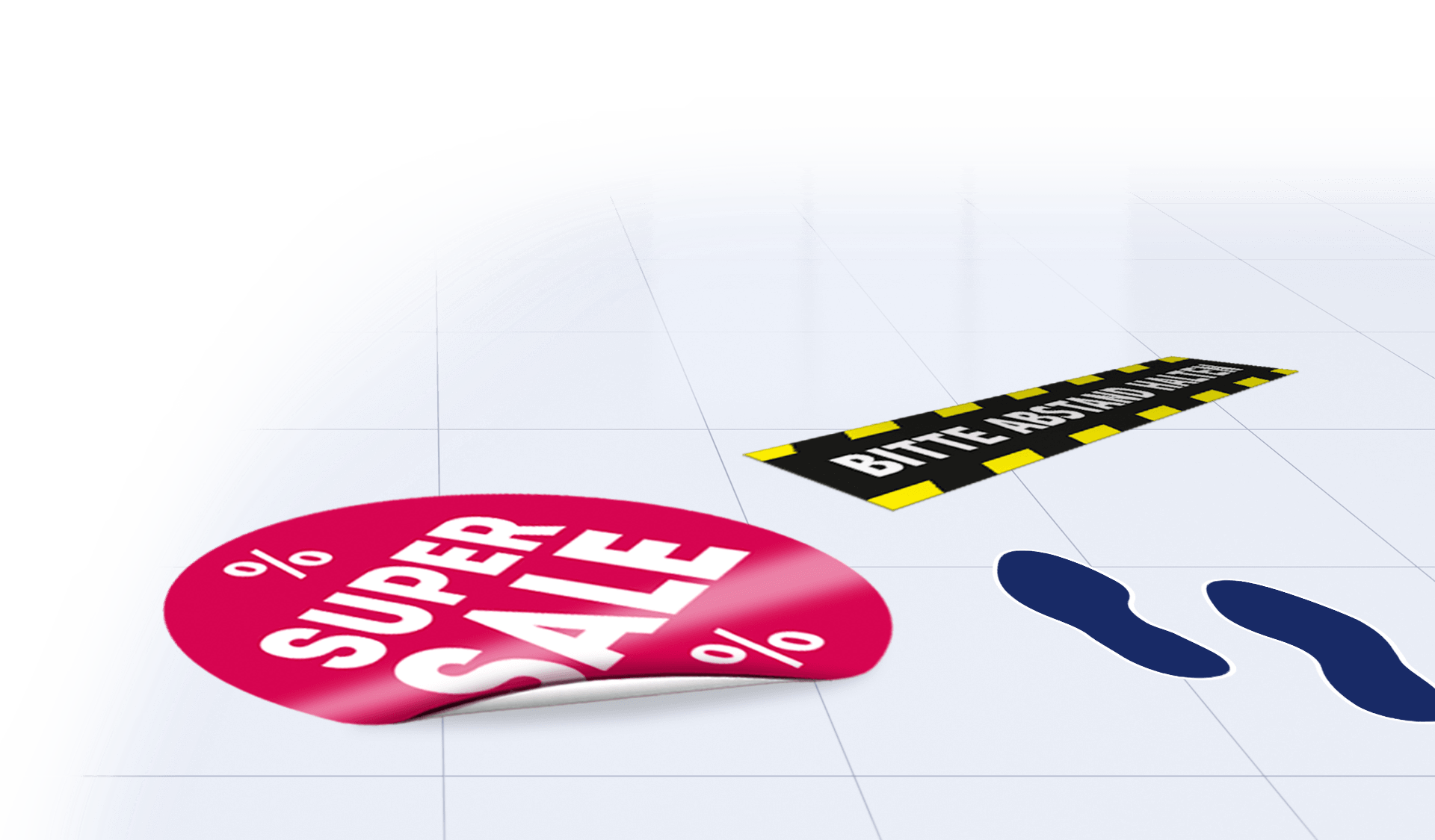 Fußbodenaufkleber und Fußbodensticker drucken