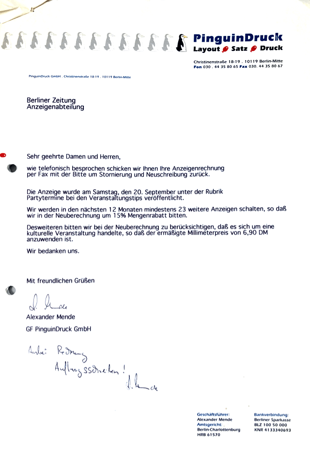 Geschichte der Pinguin Druck GmbH
