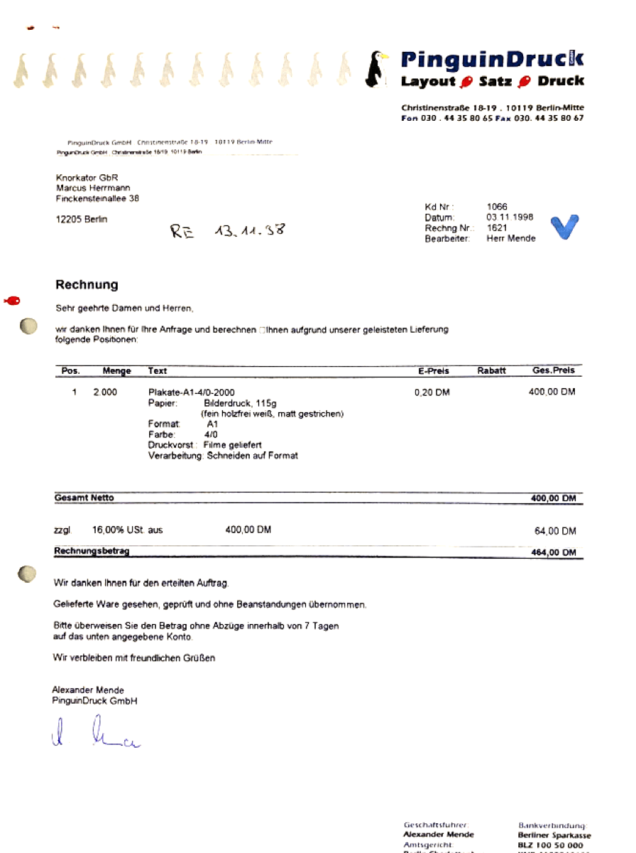Geschichte der Pinguin Druck GmbH