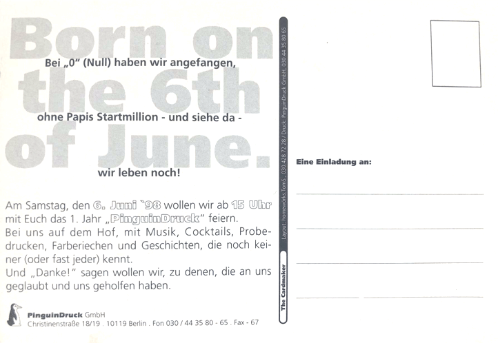 Geschichte der Pinguin Druck GmbH